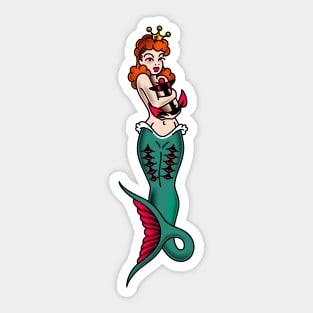 American Traditional Mermaid Sticker